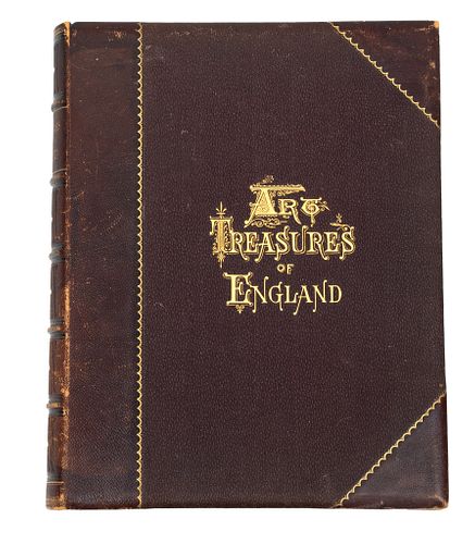 J. Vernon Whitaker, "Art Treasures Of England" Book,  1876, H 13.5'' W 2.75'' L 11''
