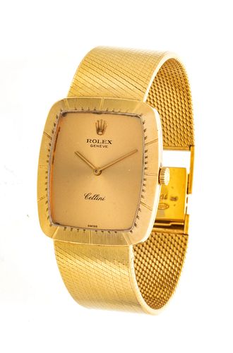 Rolex (Swiss, Est. 1905) Cellini 18k Yellow Gold Wrist Watch 1976, H 7'' 80g