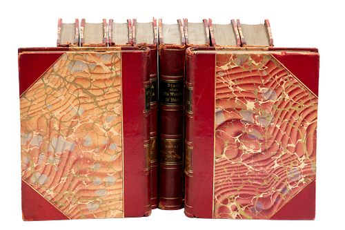 Collection Of 10 Books, Frances Elliot, Thomas Macaulay, Ect. 1850s To 1880s, H 6.5'' W 4.75''