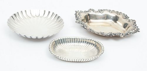 Sterling Silver Dishes, Feat. Gorham, H 1'' W 6'' L 8'' 12.12t oz 3 pcs