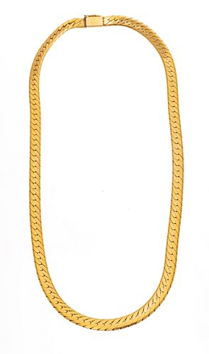14kt Gold Herringbone Necklace, L 15'' 20.6g
