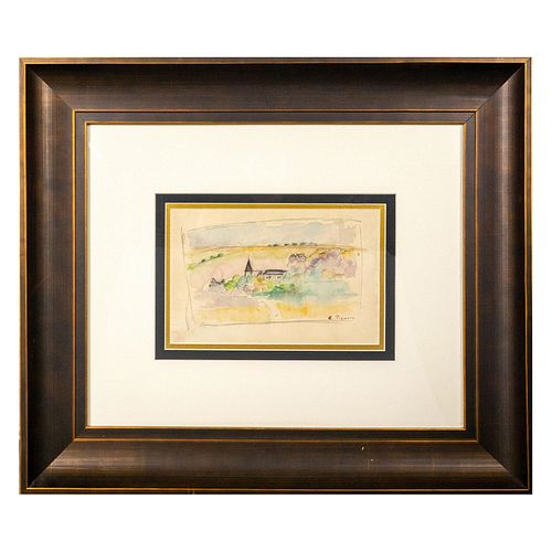 Camille Pissarro (French, 1830-1903) Watercolor & Graphite