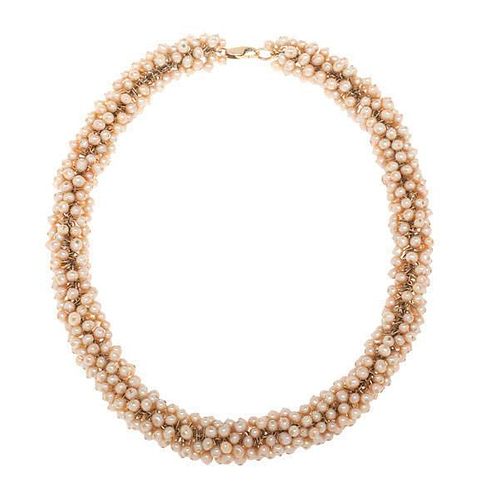 Mish of New York Baby Cluster Pearl Necklace 