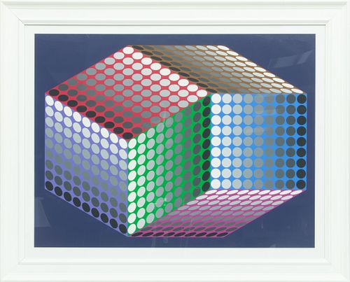 Victor Vasarely (French/Hungarian, 1906-1997) Op Art, Screenprint In Colors On Wove Paper, 1987, Togonne, H 37.25'' W 28.5''