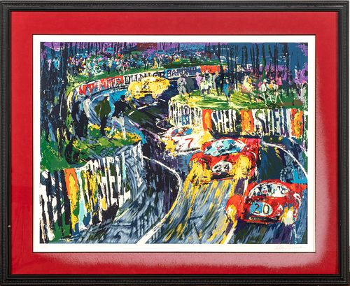 Leroy Neiman (American, 1921-2012) Serigraph On Wove Paper, Ca. 1987, 24hrs Of Lemans, H 28.75'' W 38''