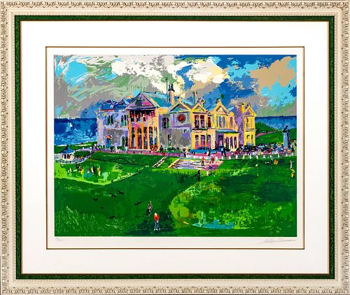 Leroy Neiman (American, 1921-2012) Serigraph In Colors On Wove Paper, 1987, Clubhouse At Old St. Andrews, H 27'' W 35.75''