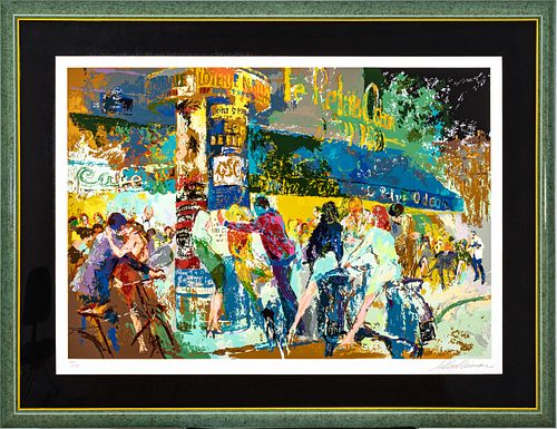 Leroy Neiman (American, 1921-2012) Serigraph In Colors On Wove Paper, 1986, Left Bank Cafe, H 26'' W 39''