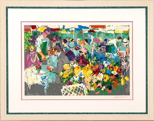 Leroy Neiman (American, 1921-2012) Serigraph In Colors On Wove Paper, 1987, Bistro Garden, H 23.75'' W 35.5''