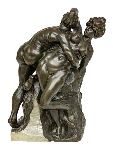 Jef Lambeaux (Belgian, 1852-1908) Original Bronze Sculpture "Le Triomphe De La Femme", H 28'' W 20'' Depth 13''