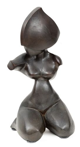 Howard Hancock Newman (American, B. 1943) Bronze Sculpture #2/3, 1971-1972, "A Young Man’s Fancy", H 14'' W 5''