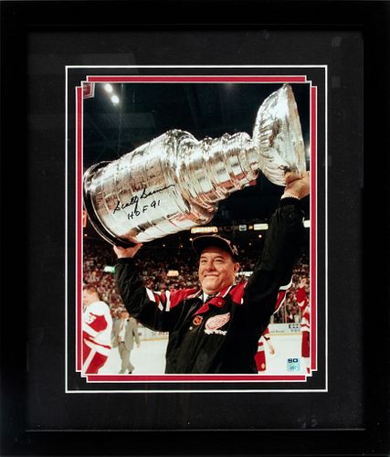 Scotty Bowman Autographed Printed Image, H 13.5'' W 10.5''