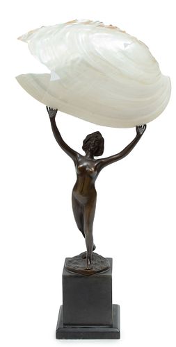 Reni Palmier (French 19th/20th C.) Bronze Sculpture, 20th C., Dancer, H 12.5''