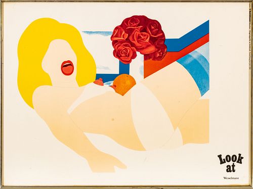 Tom Wesselmann (American, 1931-2004) Silkscreen Poster On Paper, 1968, Look At Wesselmann (Nude With Still Life), H 26.5'' W 35.5''