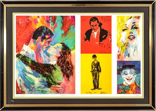 Leroy Neiman (American, 1921-2012) Serigraph In Colors On Wove Paper, 1990, A Tribute To Movies, H 20.5'' W 32.5''