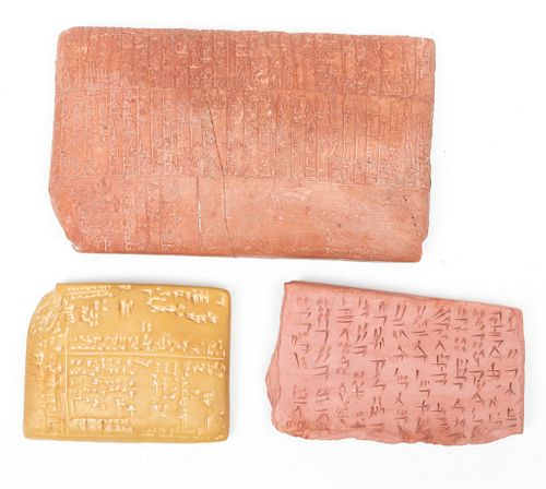 Cuneiform Clay Tablets, L 4" And 6", 2 pcs