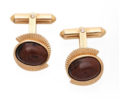 Pair Of 12 Kt Yellow Gold Filled Cuff Links