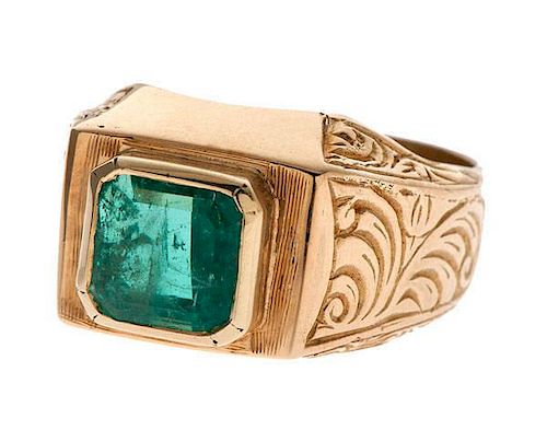 Emerald Ring in 18 Karat 