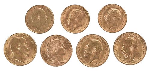 Group of Seven Foreign Gold Coins 