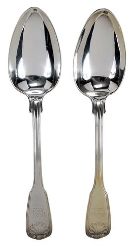 Two George III English Silver Spoons, Paul Storr 