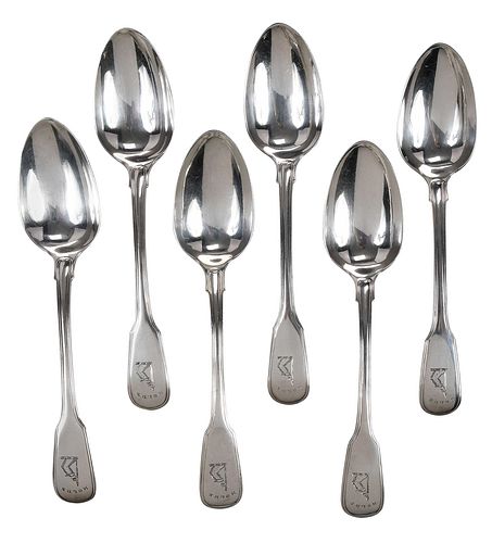 Six George IV English Silver Spoons