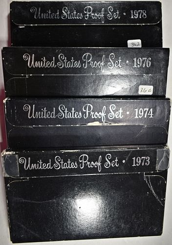 1973-74,76,78 US PROOF SETS
