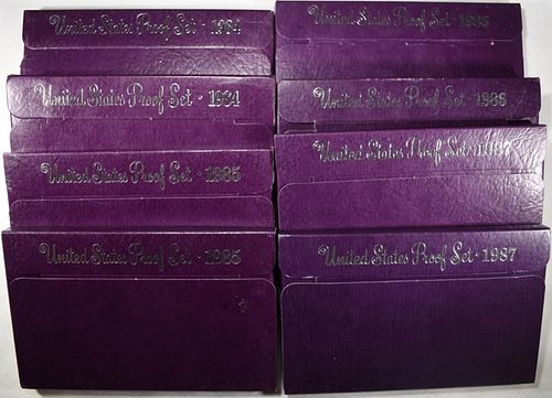(2) OF EACH 1984-87 US PROOF SETS