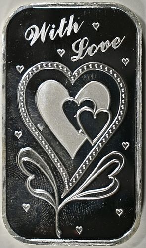 WITH LOVE  .999 SILVER 1 OZ BAR