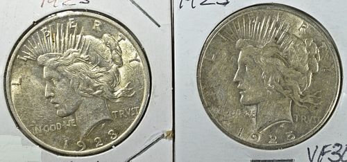 1923 & 1925 PEACE DOLLARS