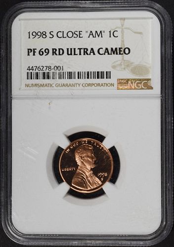 1998-S LINCOLN CENT NGC PF69 RD ULTRA CAMEO