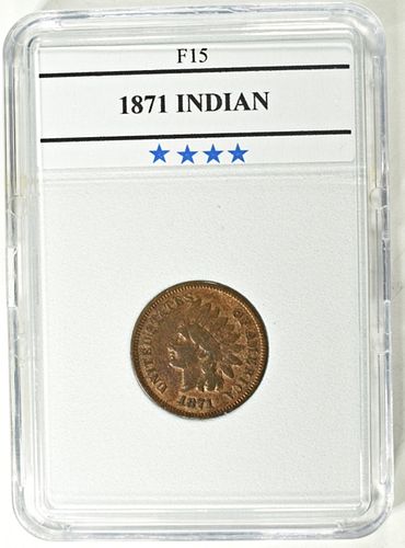 1871 INDIAN CENT FINE