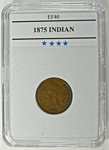 1875 INDIAN CENT XF