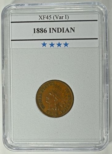 1886 T-1 INDIAN CENT XF