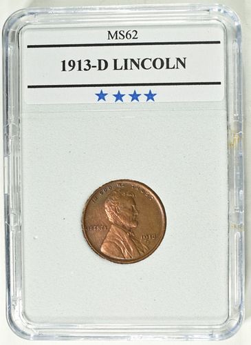 1913-D LINCOLN CENT BU