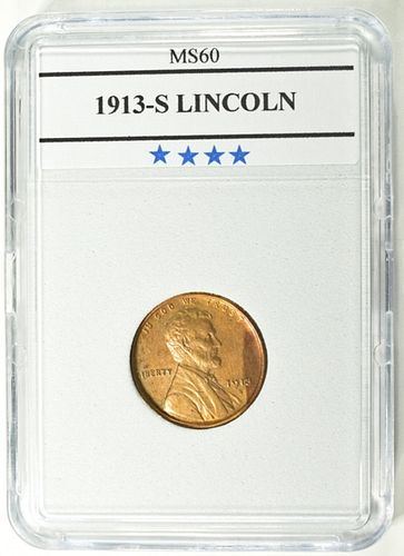 1913-S LINCOLN CENT BU