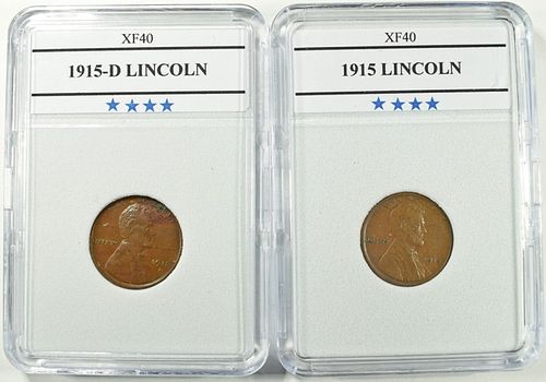 1915 & 1915-D LINCOLN CENTS XF
