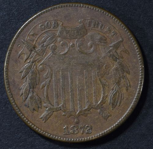 1872 2-CENT PIECE AU