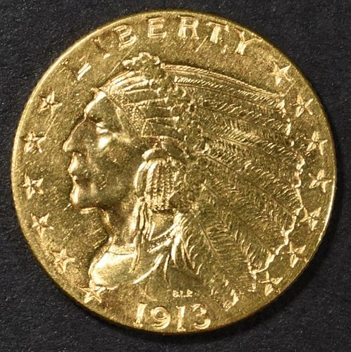 1913 $2.50 GOLD INDIAN CH BU