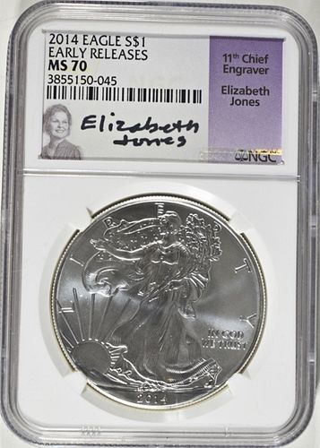 2014 AMERICAN SILVER EAGLE NGC MS70