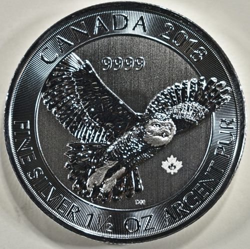 2018 1.5 OZ CANADIAN SNOWY OWL .999 SILVER COIN