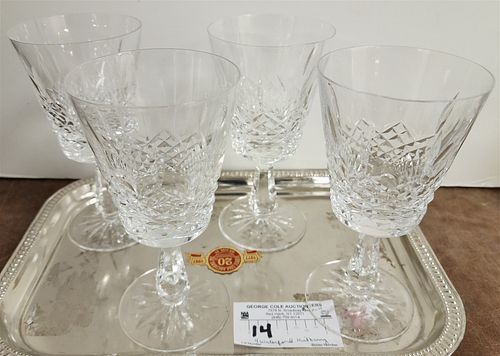 TRAY 4 WATERFORD KILBERRY WATER GOBLETS