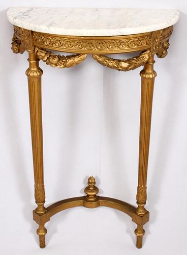 LOUIS XVI-STYLE GILT WOOD CONSOLE TABLE 20TH C.