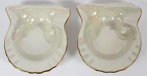 MIKIMOTO PEARLS PORCELAIN OYSTER FORM DISHES