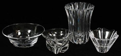 ORREFORS CRYSTAL COLLECTION FOUR PIECES