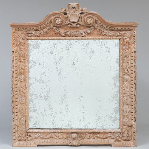 Pair of George II Style Carved Pine Mirrors