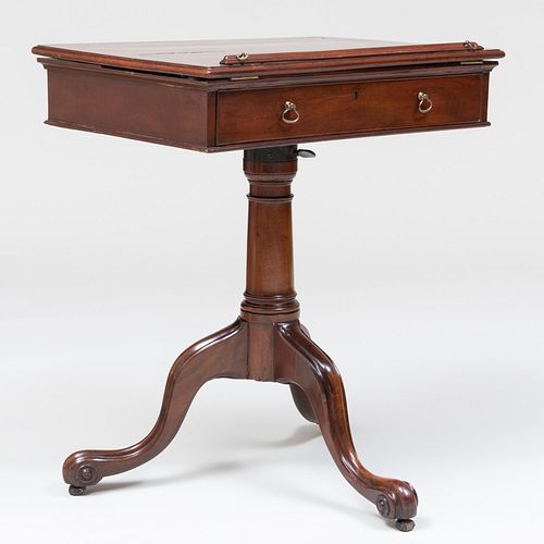 George III Carved Mahogany and Brass Reading Stand