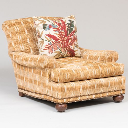 Chenille Upholstered Club Chair