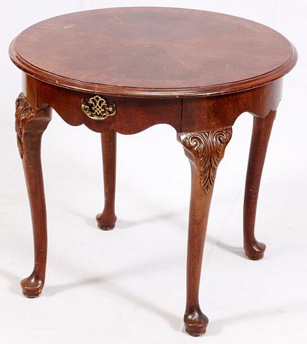 CARVED MAHOGANY SIDE TABLE