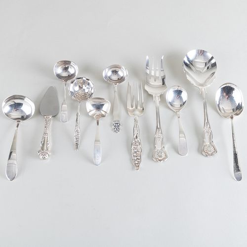 Group of Silver and Silver Plate Serving Pieces
