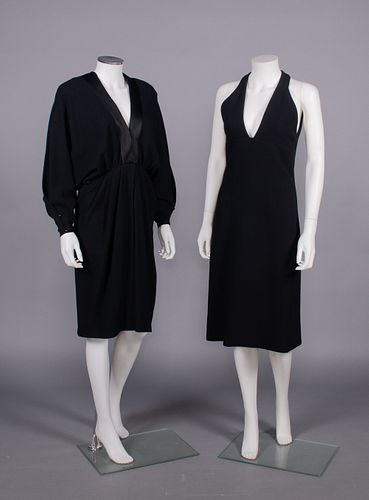 TWO JAMES GALANOS COCKTAIL DRESSES, USA, 1960s & c. 1985