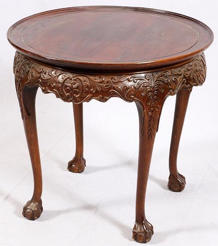 CHIPPENDALE STYLE CARVED MAHOGANY TABLE